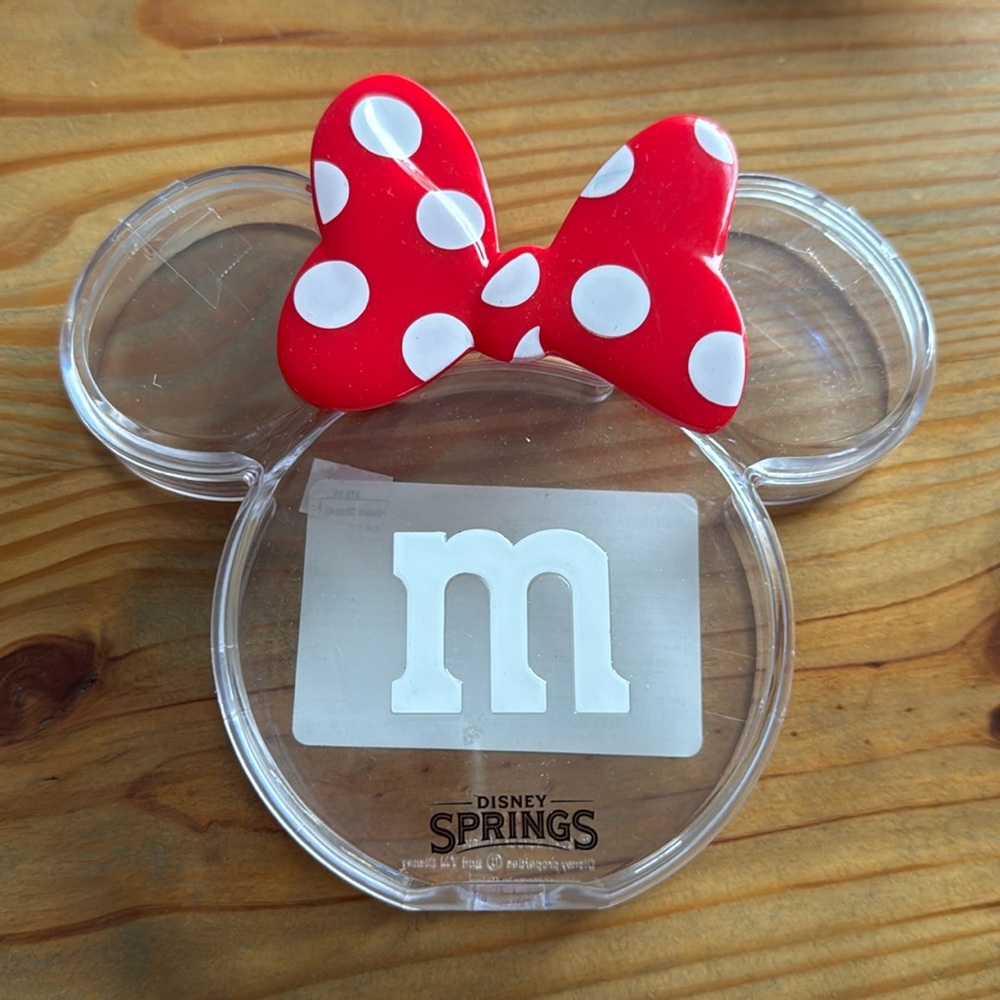 Disney Springs Minnie Mouse M&M container